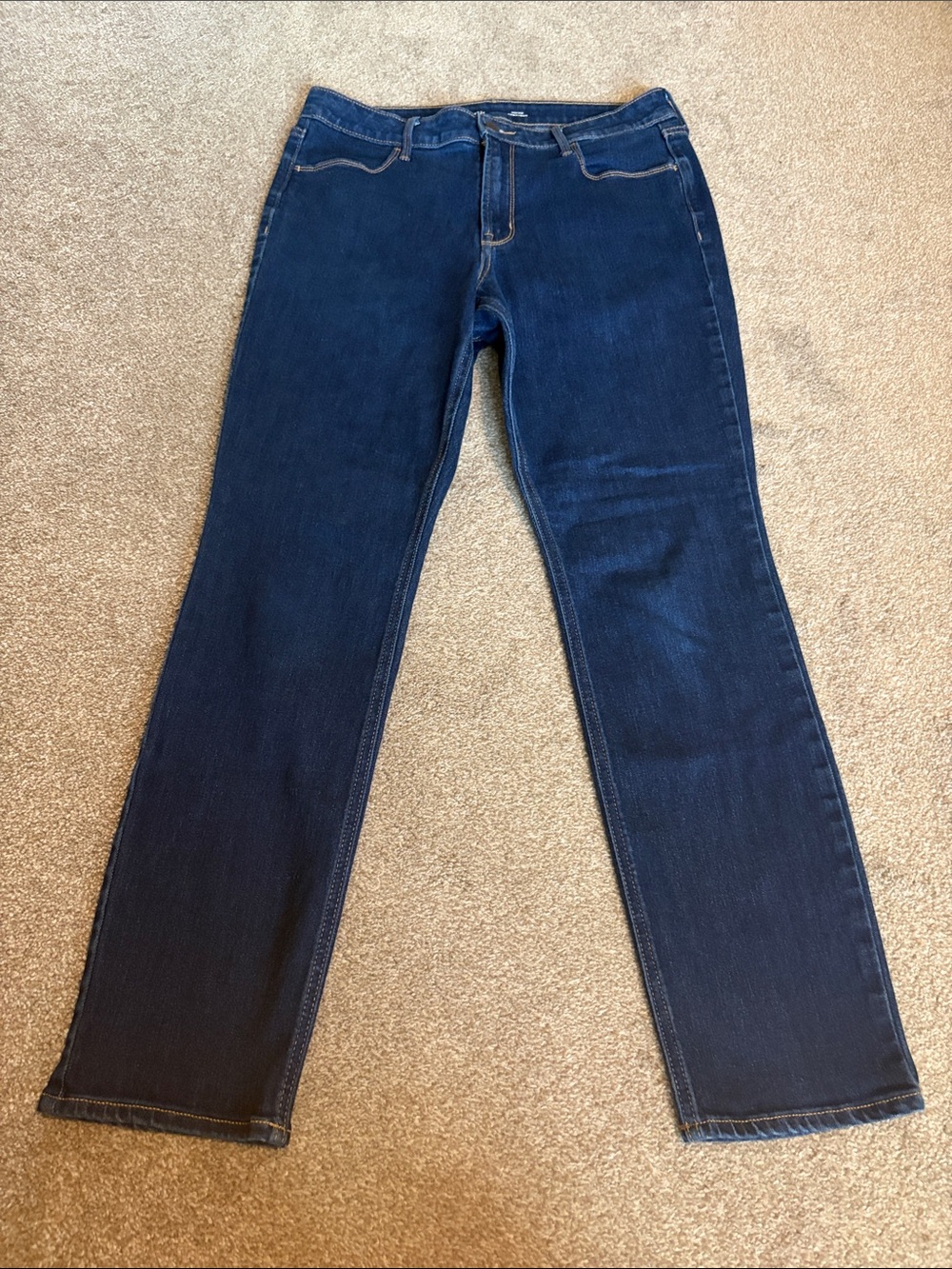 Old Navy Women's Deep Blue High Rise Straight Jeans size 12